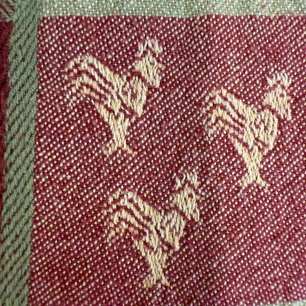 Vintage Rooster Patterned Tablecloth grannycore‎ cottage core rectangular farm